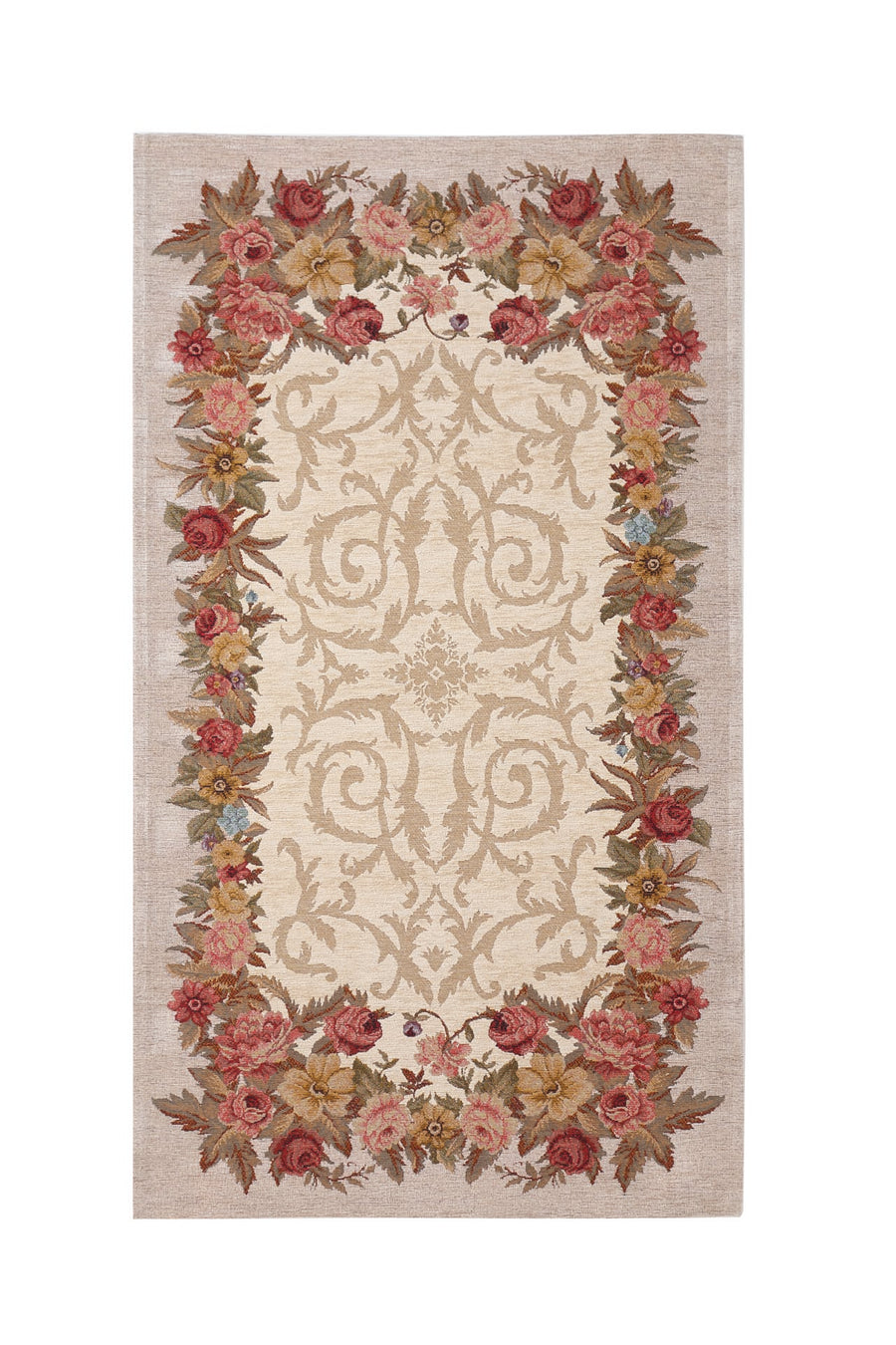 Χαλί Αντιολισθητικό Φλοράλ Μπεζ Canvas Classic Royal Carpet (822J)