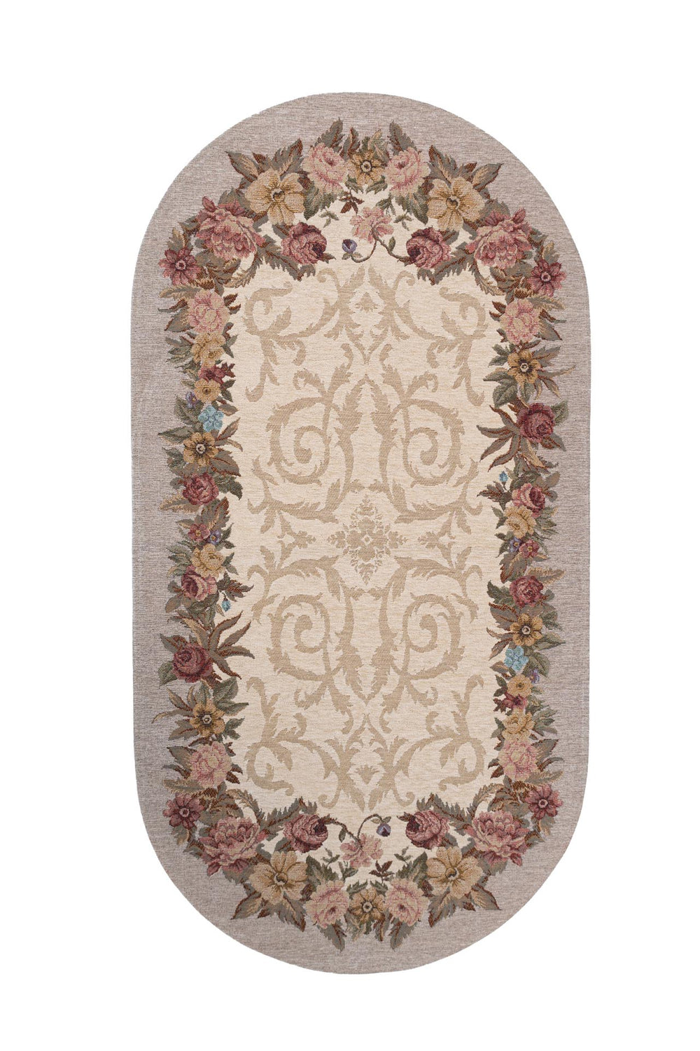 Χαλί Αντιολισθητικό Φλοράλ Μπεζ Canvas Classic Royal Carpet (822J)