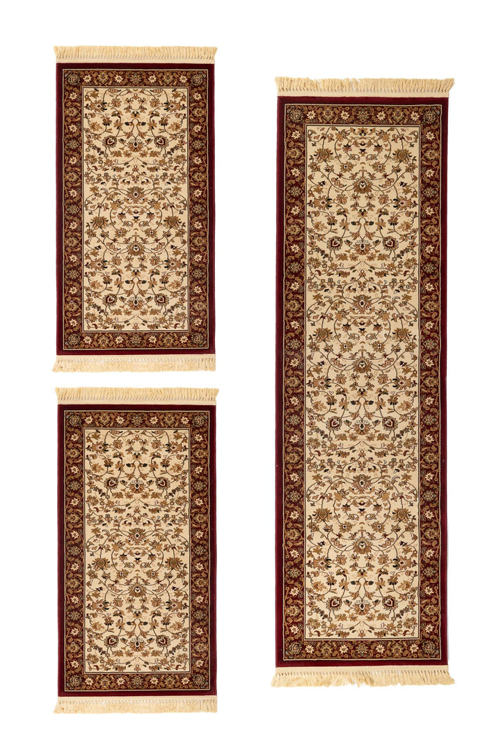 Κλασικό Κρεμ Σετ Κρεβατοκάμαρας 3τμχ Sherazad Royal Carpet (3046/8349)