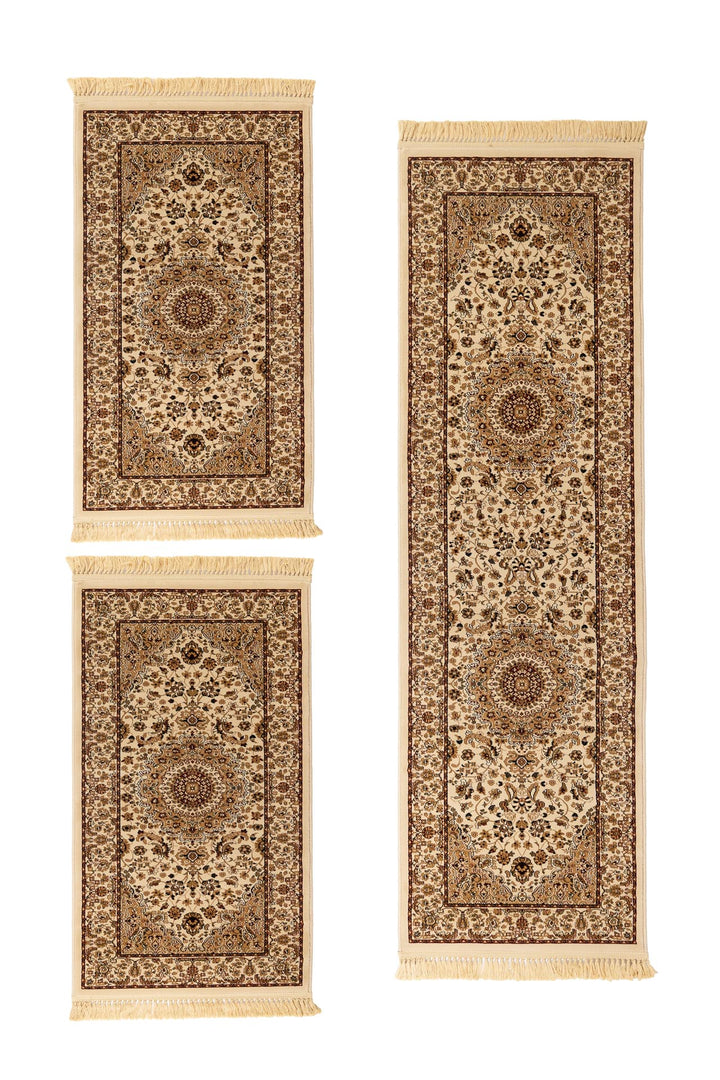 Κλασικό Κρεμ Σετ Κρεβατοκάμαρας 3τμχ Sherazad Royal Carpet (3756/8351)