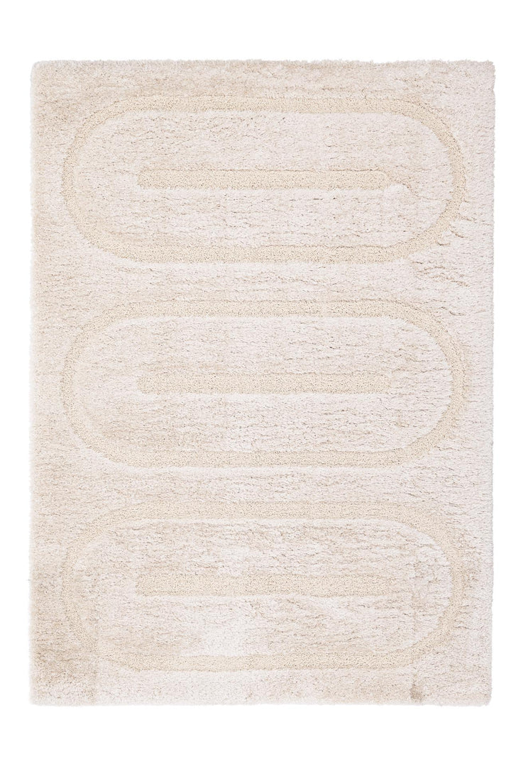 Χαλί Relief της Royal Carpet σε εκρού, σε ολόκληρη όψη, με ανάγλυφη επιφάνεια και εμφανή υφή επιφάνειας.
