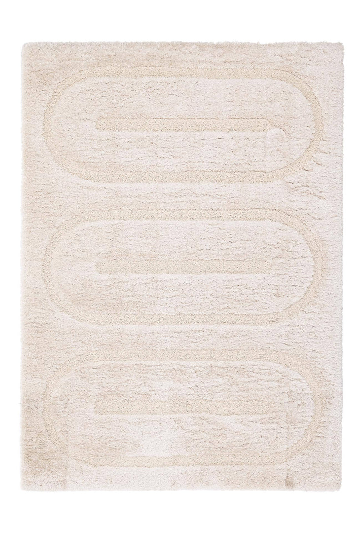 Χαλί Relief της Royal Carpet σε εκρού, σε ολόκληρη όψη, με ανάγλυφη επιφάνεια και εμφανή υφή επιφάνειας.