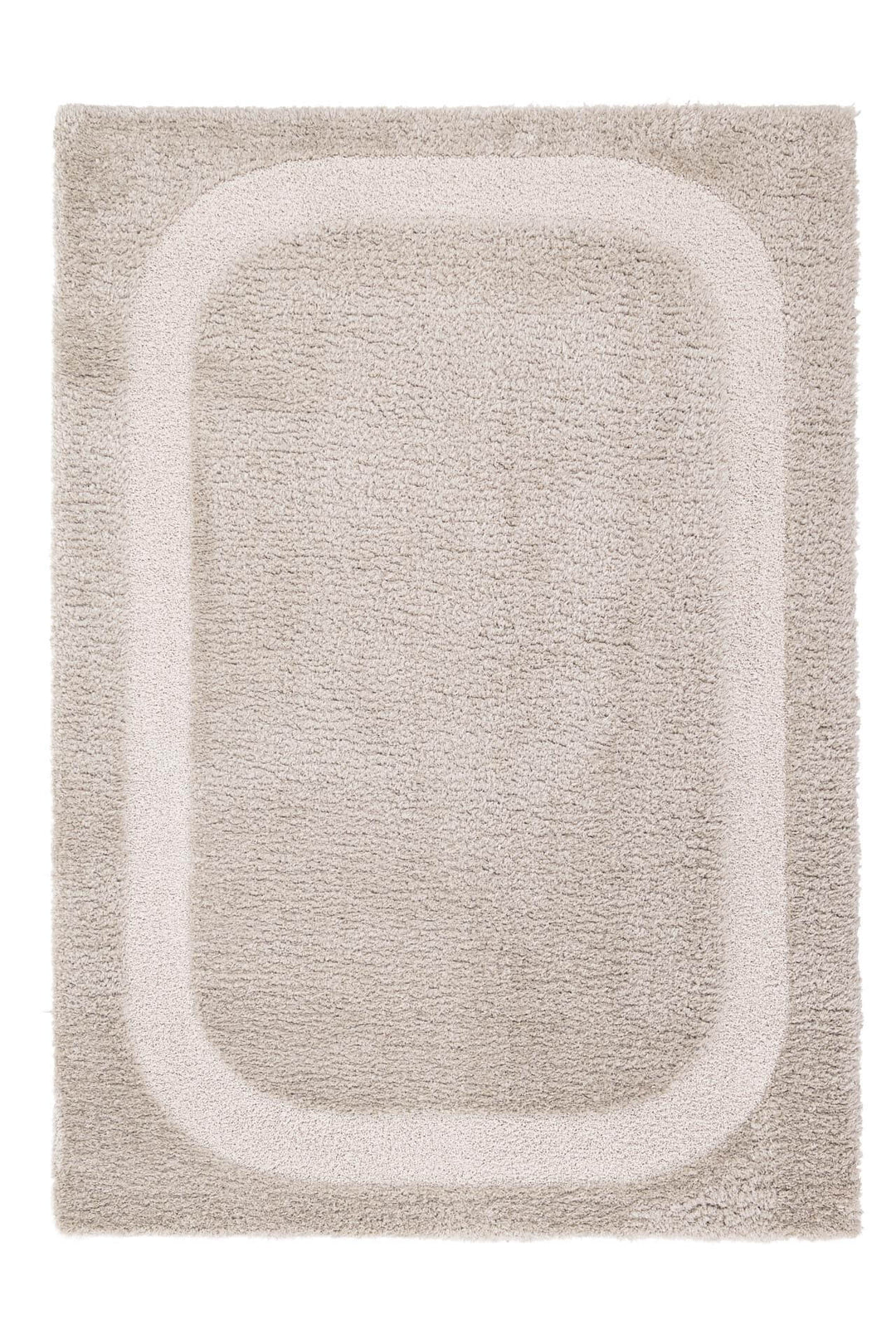 Χαλί Relief της Royal Carpet σε εκρού και γκρι, σε ολόκληρη όψη, με ανάγλυφη επιφάνεια και εμφανή υφή επιφάνειας.