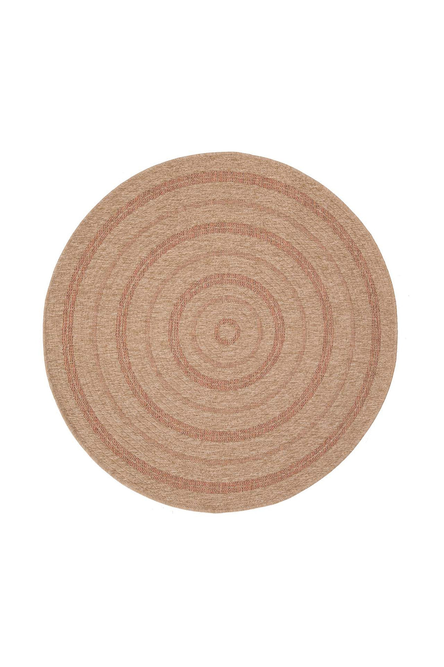 Ψάθινο Χαλί Στρογγυλό Μπεζ-Πορτοκαλί Avanos Royal Carpet 2.40X2.40 (8863TOB)