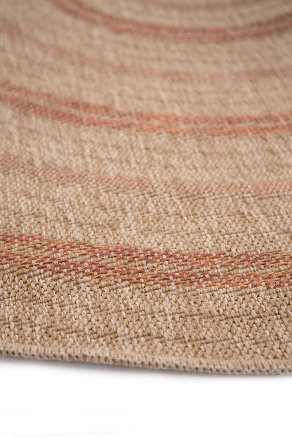 Ψάθινο Χαλί Στρογγυλό Μπεζ-Πορτοκαλί Avanos Royal Carpet 2.40X2.40 (8863TOB)