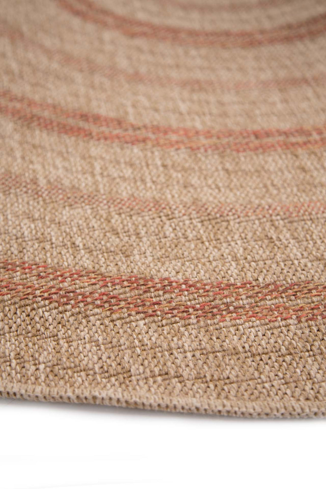 Ψάθινο Χαλί Στρογγυλό Μπεζ-Πορτοκαλί Avanos Royal Carpet 2.40X2.40 (8863TOB)