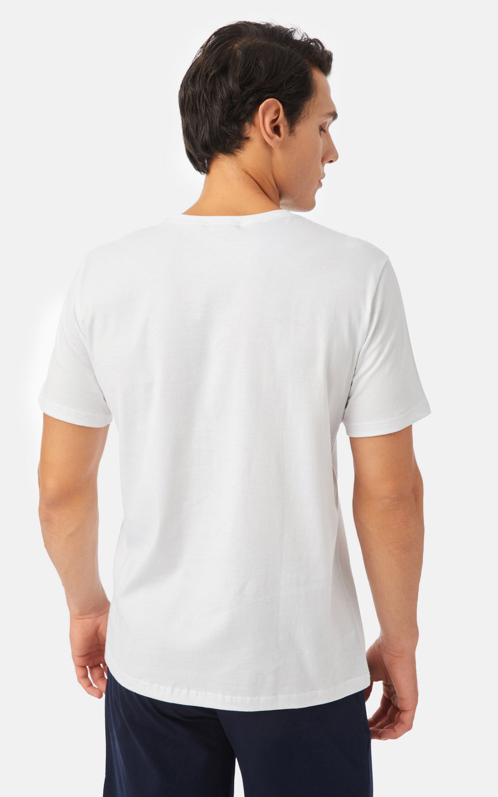 Ανδρικό Βαμβακερό T-Shirt με κλειστή λαιμουδιά