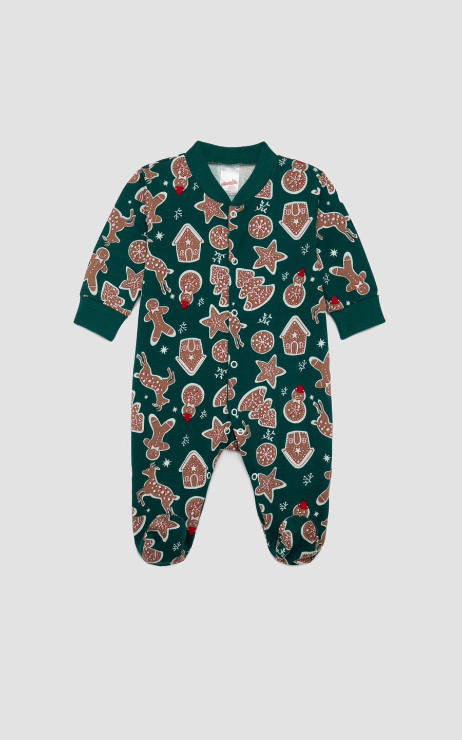 Ζιπουνάκι Χριστουγεννιάτικο Πράσινο Μακρυμάνικο Βαμβακερό Minerva