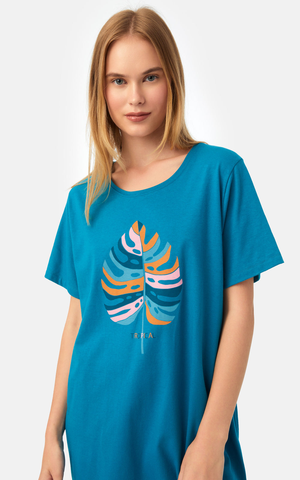 Tropical Boyfriend T-Shirt Dress