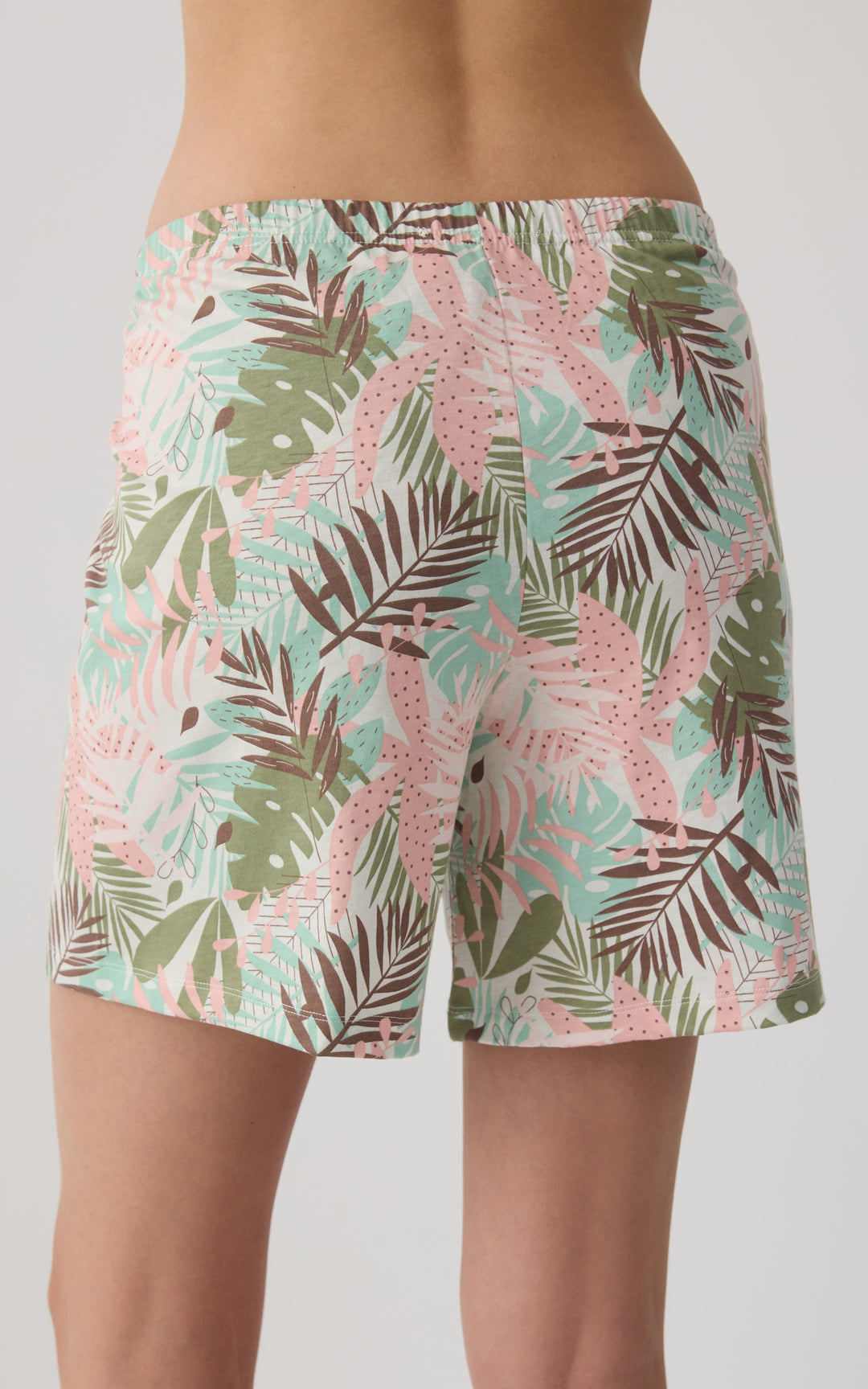 Γυναικείο Σορτς Βαμβακερό Με Tropical Σχέδιο Minerva