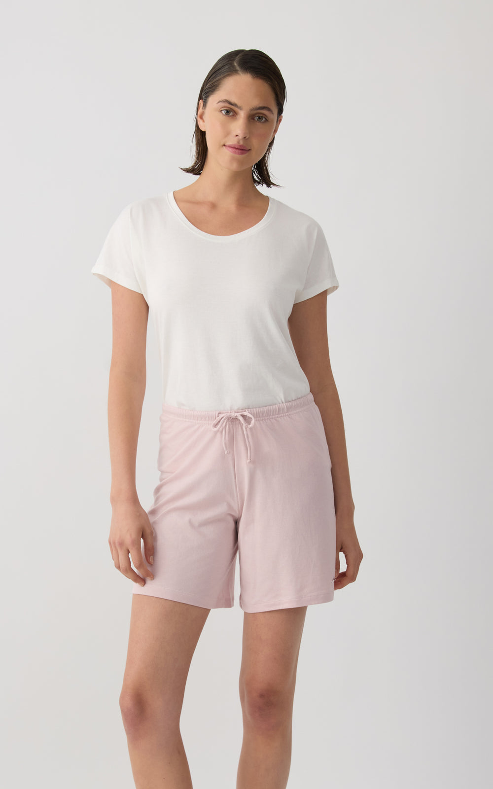 Γυναικεία Βερμούδα Βαμβακερή Ροζ Minerva