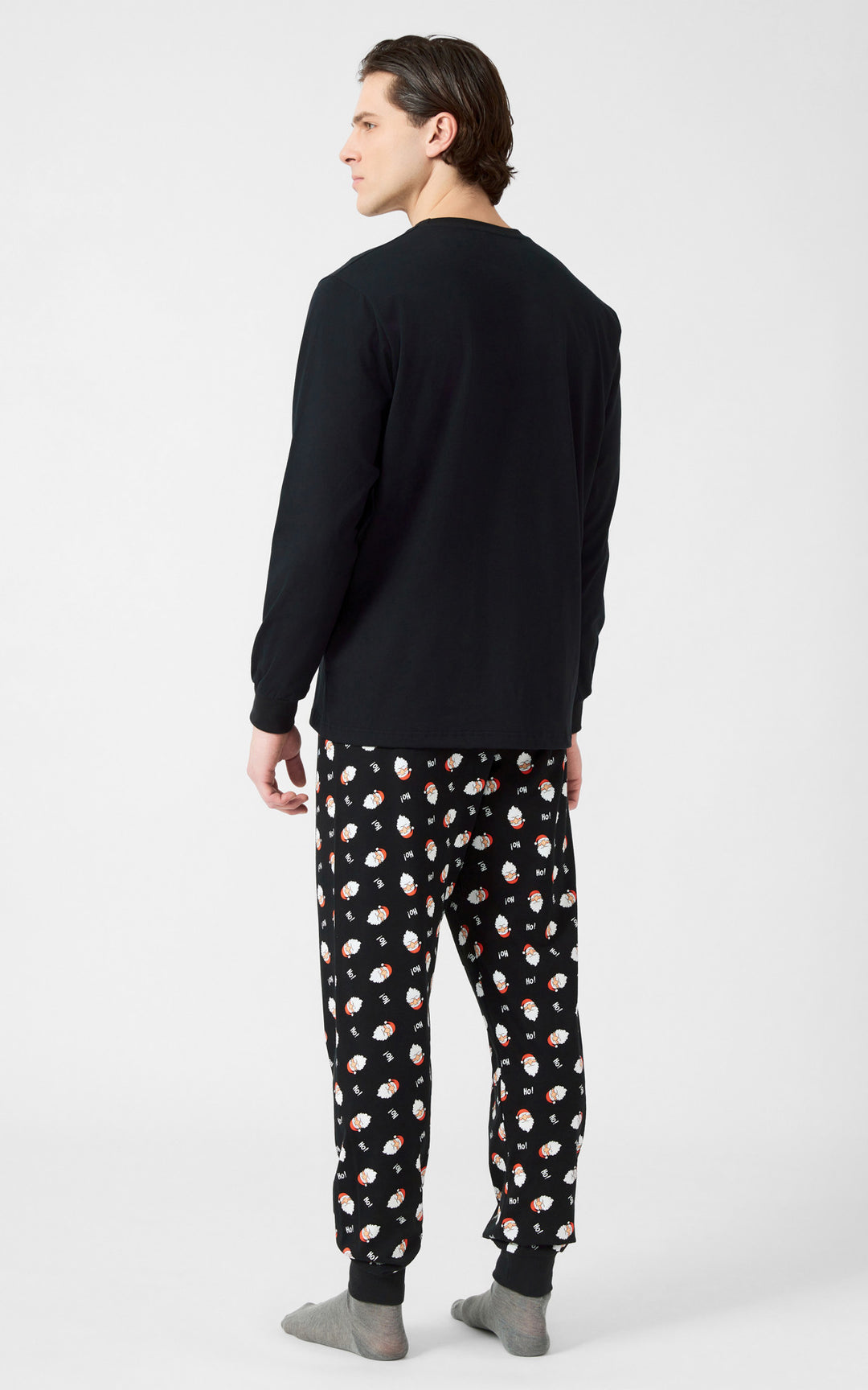 Χριστουγεννιάτικη Μαύρη Unisex Πυτζάμα X-Mas HoHo