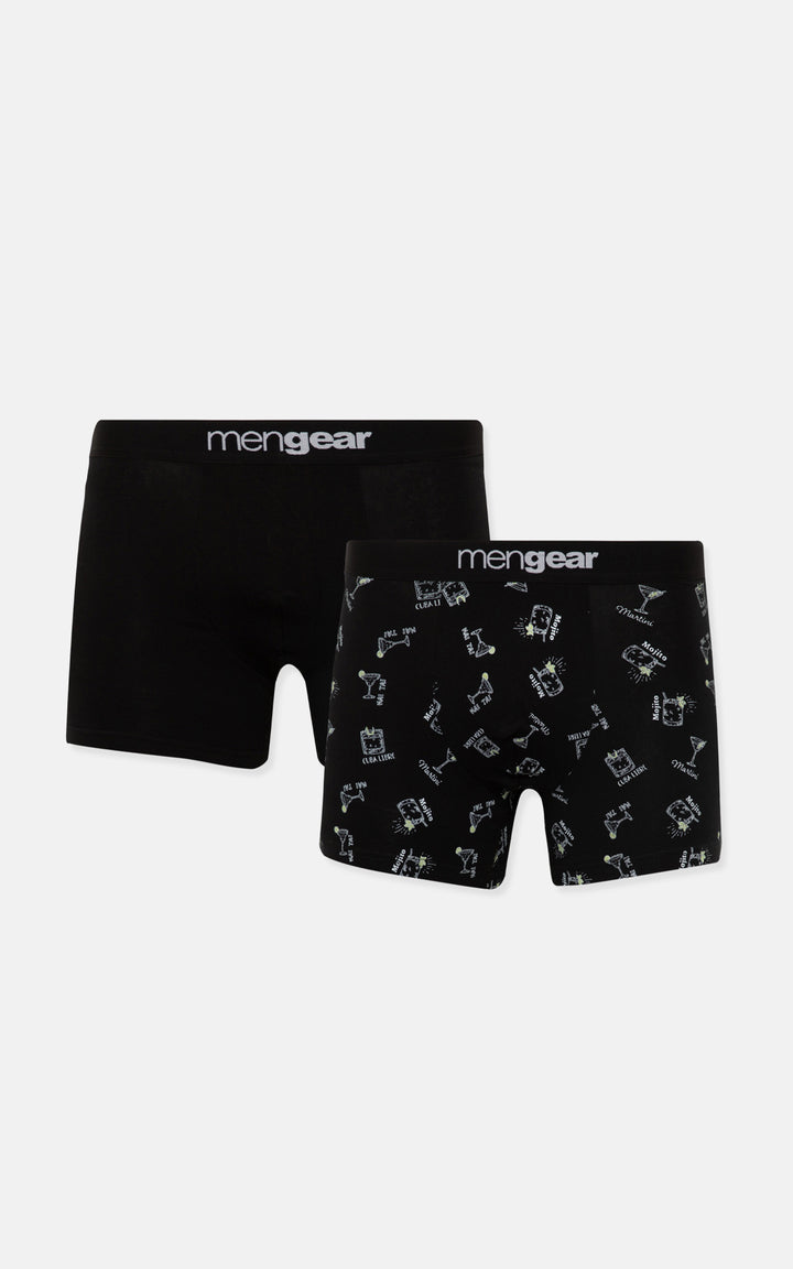 Σετ Ανδρικό Boxer Μαύρο 2τμχ Minerva