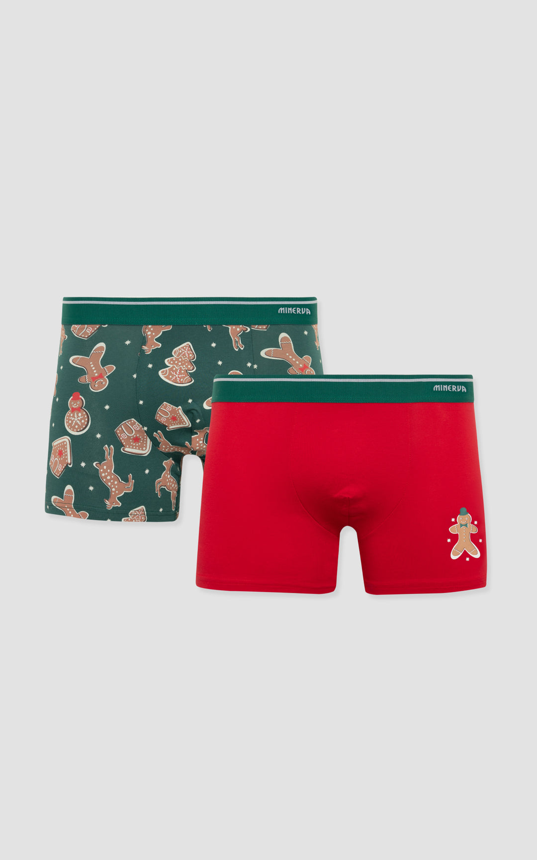 Ανδρικό Boxer Χριστουγεννιάτικο Σετ 2τμχ Κόκκινο Minerva