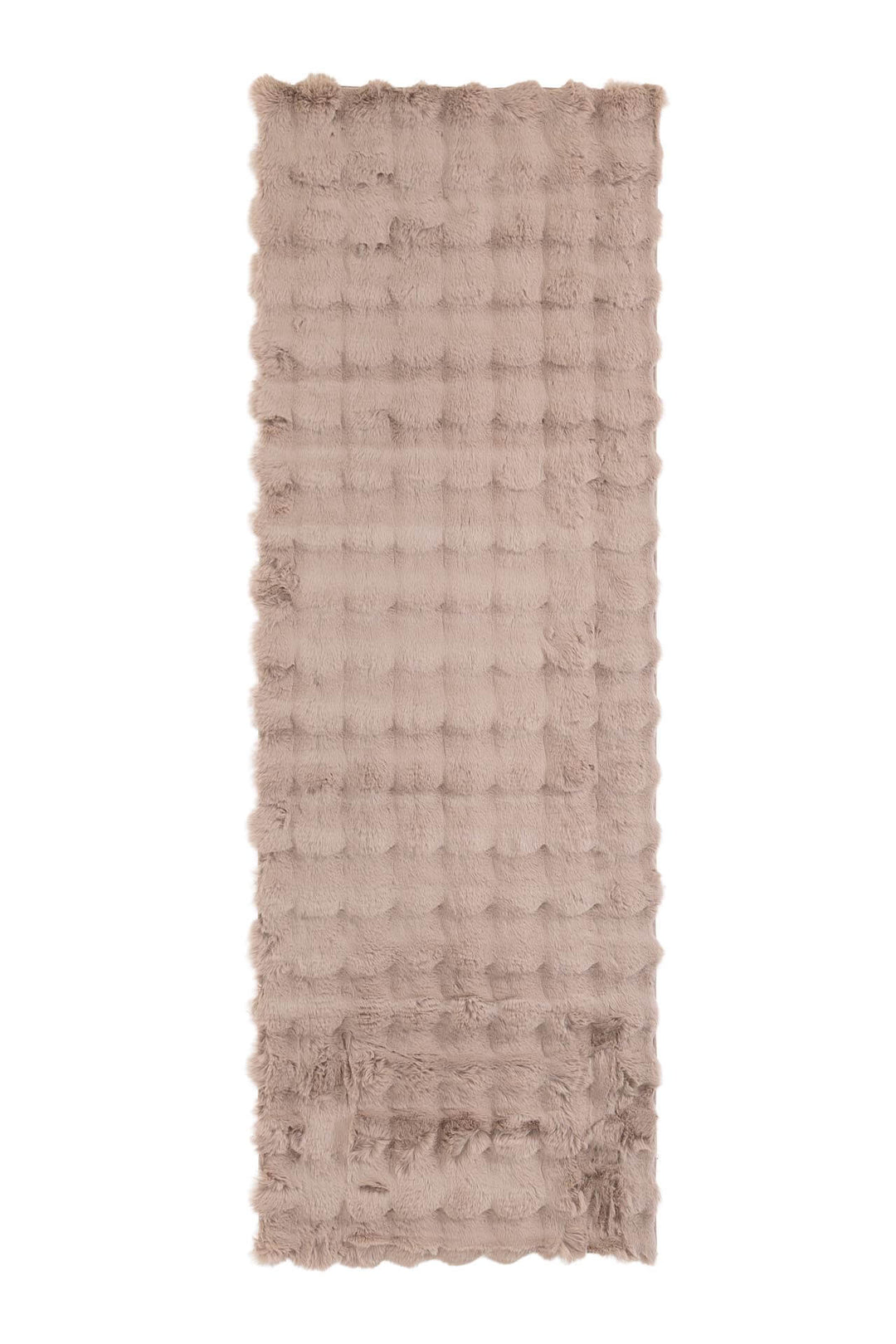 Γούνινο χαλί Bubble Canvas της Royal Carpet σε σκούρο εκρού, σε ολόκληρη όψη, με απαλή γούνινη υφή και εμφανή υφή επιφάνειας.