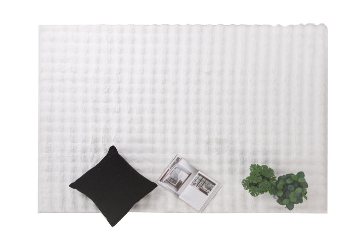 Γούνινο Χαλί Λευκό Συνθετικη Γούνα Bubble Royal Carpet 1.60X2.30