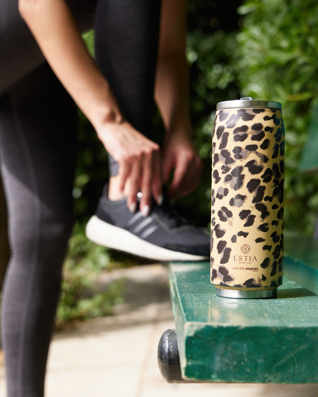 Estia Ποτήρι Θερμός Με Καλαμάκι Save The Aegean 500ml Animal Print Λεοπάρ Spotted Prowl Travel Cup