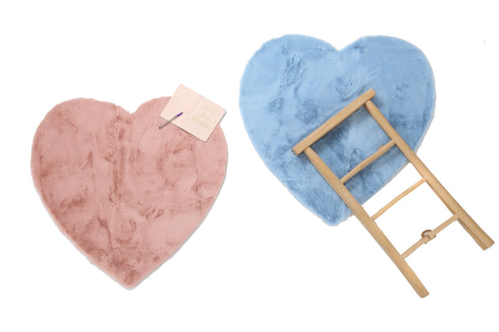 Παιδικό Γούνινο Χαλί Μπλε Καρδιά Bunny Kids Royal Carpet 1.00X1.00