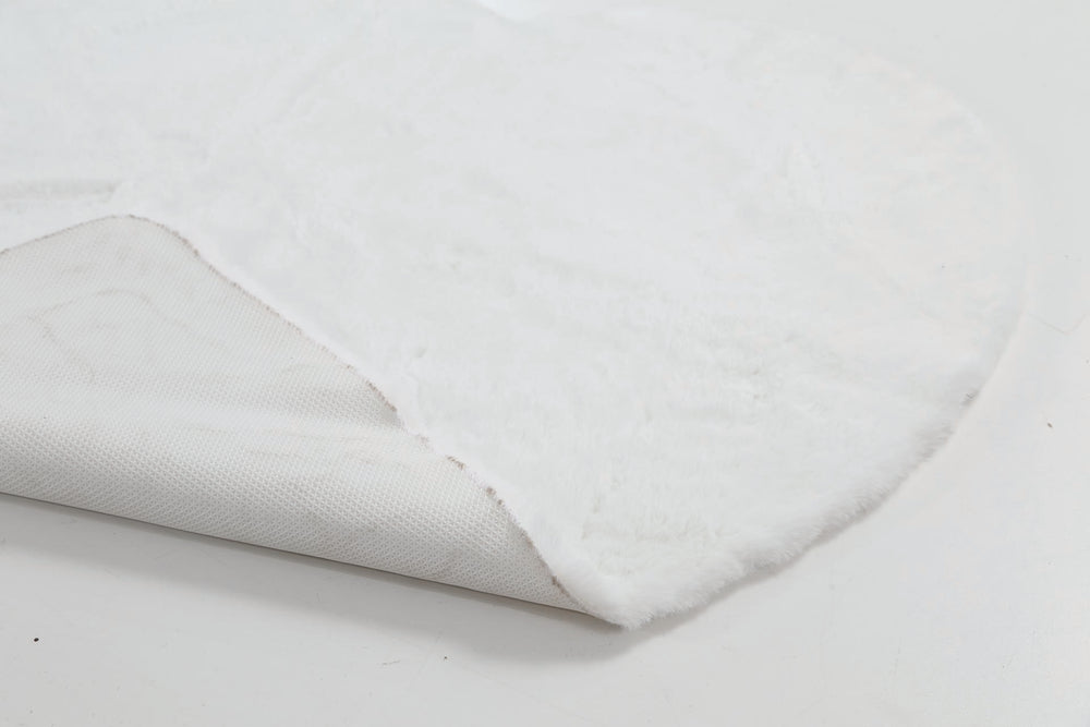 Παιδικό Γούνινο Χαλί Λευκό Καρδιά Bunny Kids Royal Carpet 1.00X1.00