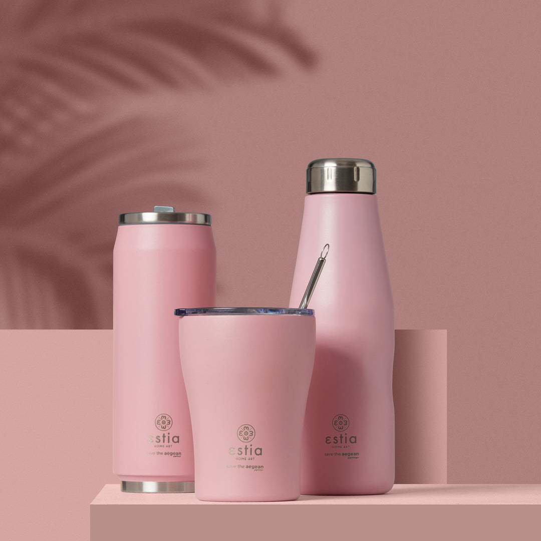 Estia Ποτήρι Θερμός Save The Aegean Ροζ Blossom Rose Coffee Mug