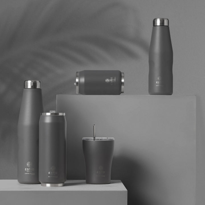 Estia Ποτήρι Θερμός Με Καλαμάκι Save The Aegean Γκρι Fjord Grey Travel Cup