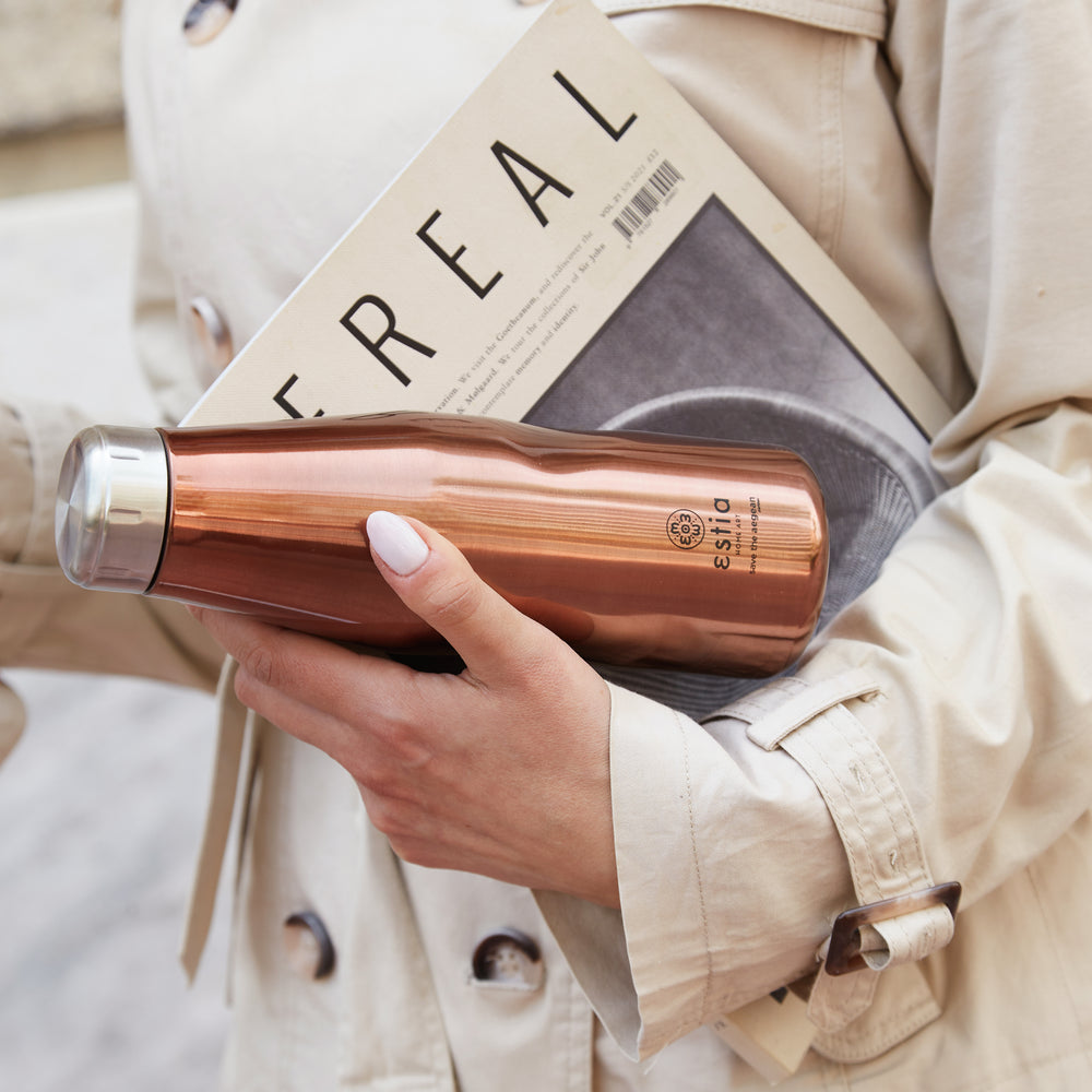 Estia Μπουκάλι Θερμός Save The Aegean 500ml Rose Gold Travel Flask