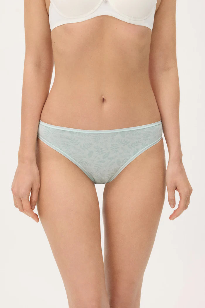 Γυναικεία Σλιπ με Δαντέλα & Βαμβακερό Καβάλο Σετ 2τμχ Τιρκουάζ Ysabel Mora