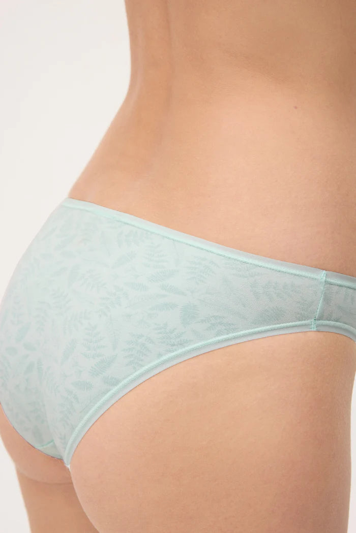 Γυναικεία Σλιπ με Δαντέλα & Βαμβακερό Καβάλο Σετ 2τμχ Τιρκουάζ Ysabel Mora