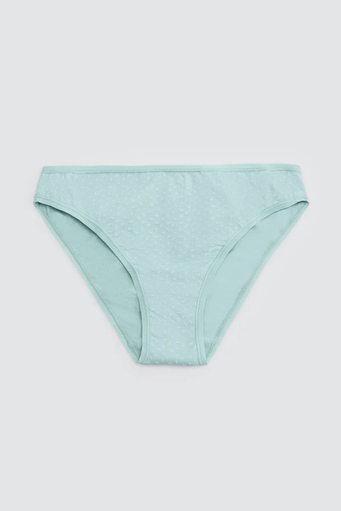 Γυναικεία Σλιπ με Δαντέλα & Βαμβακερό Καβάλο Σετ 2τμχ Τιρκουάζ Ysabel Mora