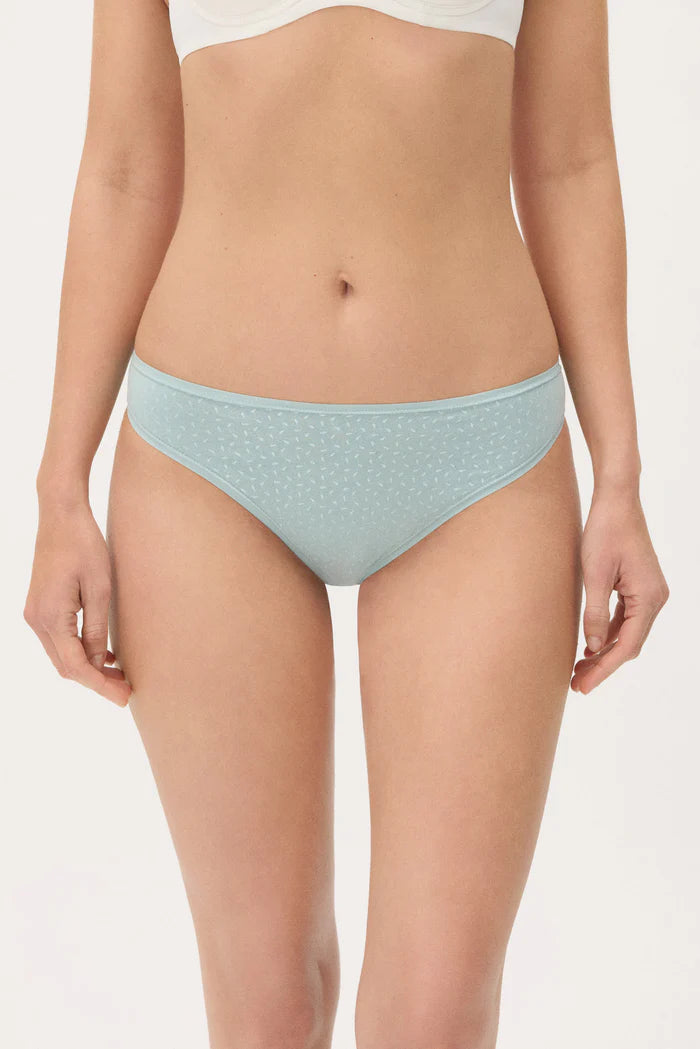 Γυναικεία Σλιπ με Δαντέλα & Βαμβακερό Καβάλο Σετ 2τμχ Τιρκουάζ Ysabel Mora