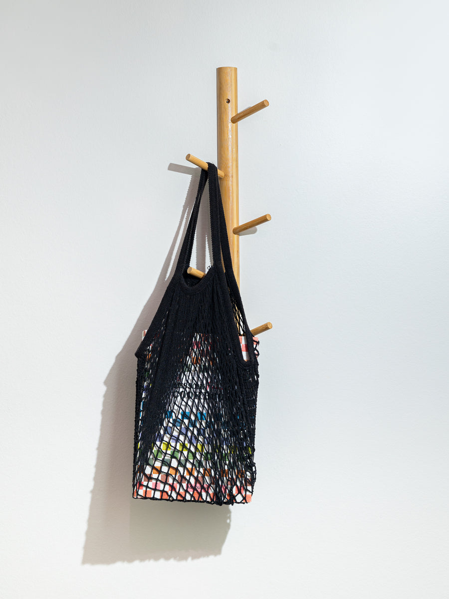 Κρεμάστρα Τοίχου Κάθετη 6 Θέσεων Με Πλακέ Γάντζους Bamboo Estia