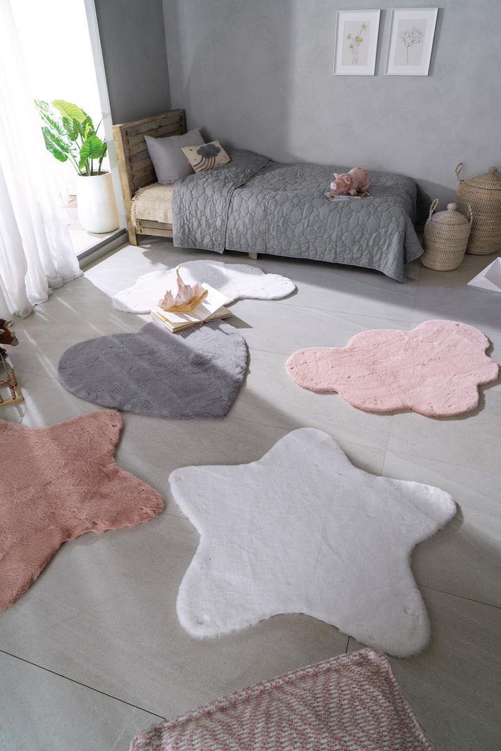 Παιδικό Γούνινο Χαλί Ροζ Αστέρι Bunny Kids Royal Carpet 1.00X1.00