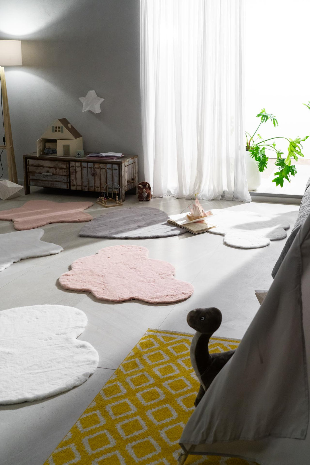 Παιδικό Γούνινο Χαλί Ροζ Σύννεφο Bunny Kids Royal Carpet 0.80X1.20