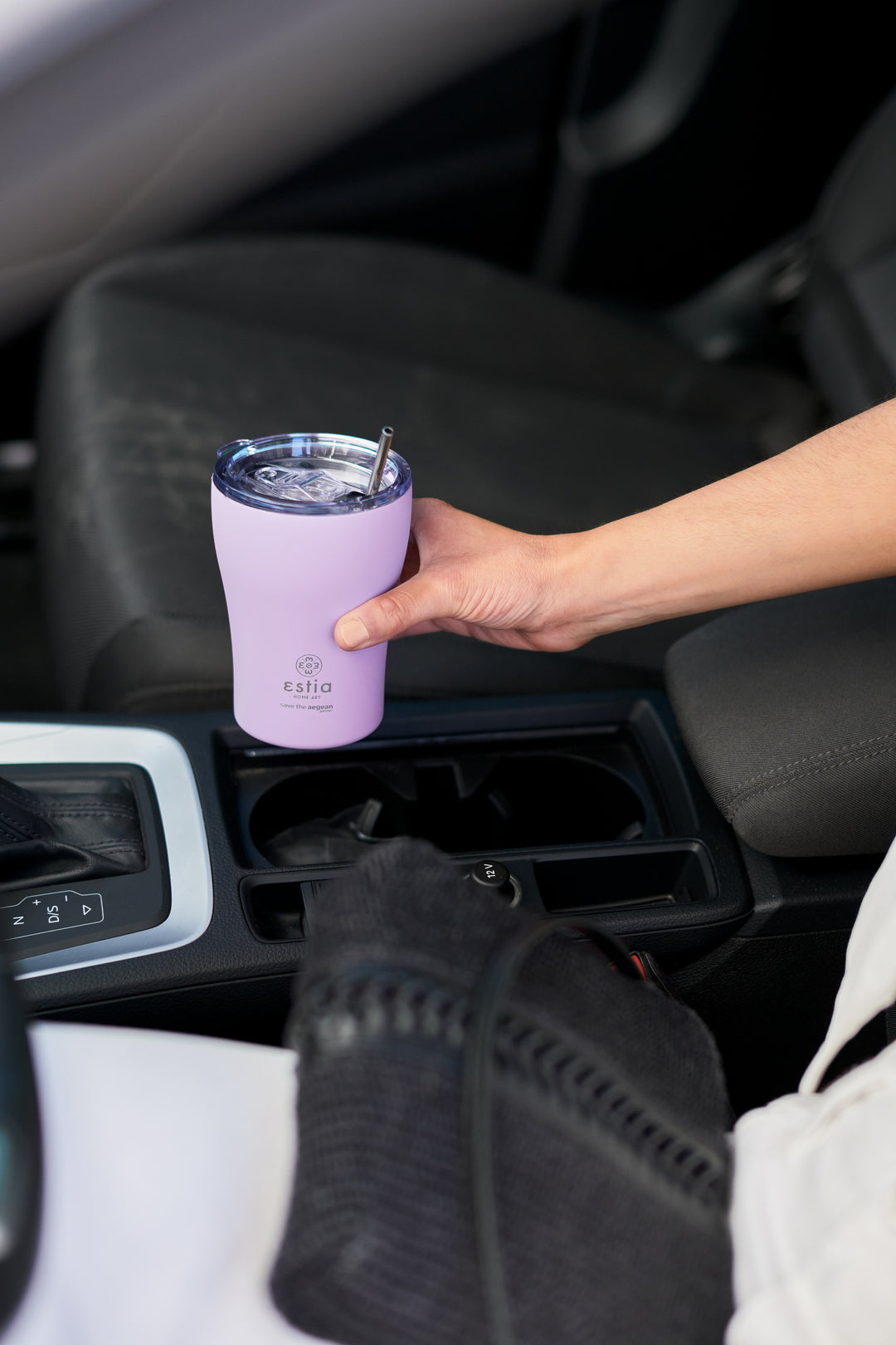 Estia Ποτήρι Θερμός Save The Aegean Λιλά Lavender Purple Coffee Mug