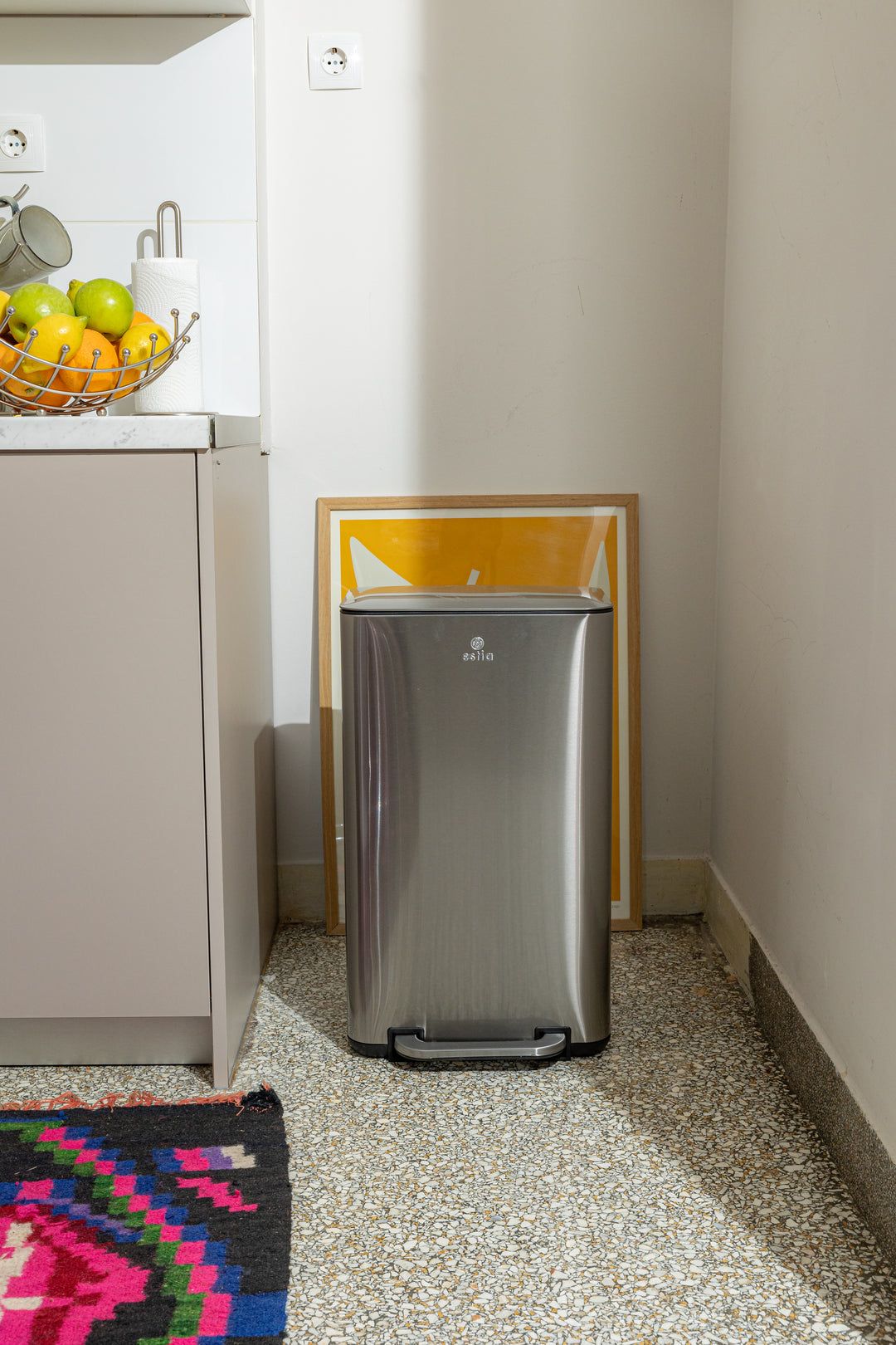 Κάδος Απορριμάτων Κουζίνας Ίνοξ Ατσάλινος 30lt Estia