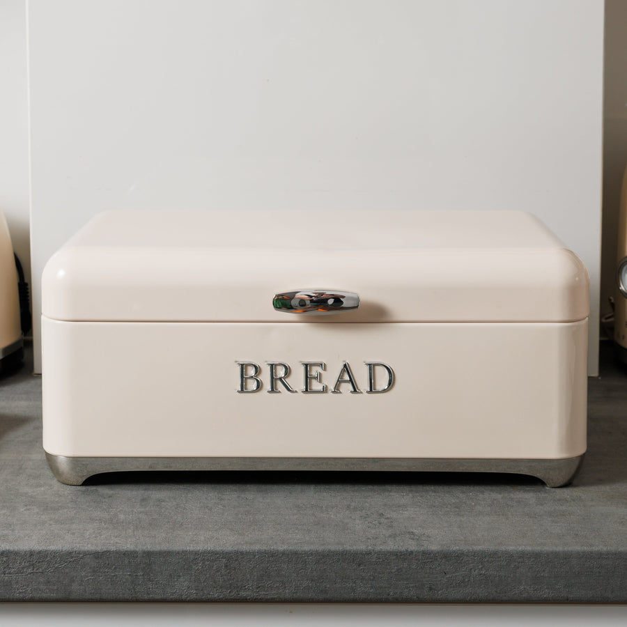 Ψωμιέρα Μεταλλική Κρεμ Με Επιγραφή 'Bread' Estia 42.5X25.3X18cm