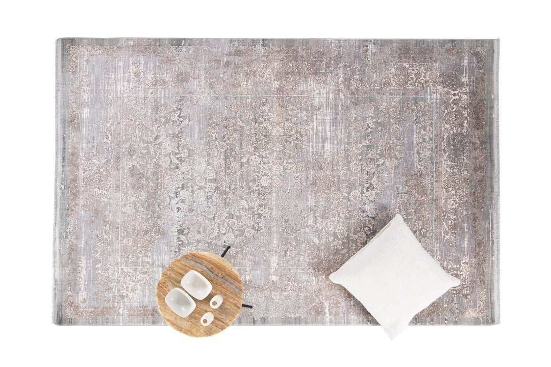 Vintage Χαλί Γκρι-Μπεζ Bamboo Silk Royal Carpet 240X350 (5987A1)