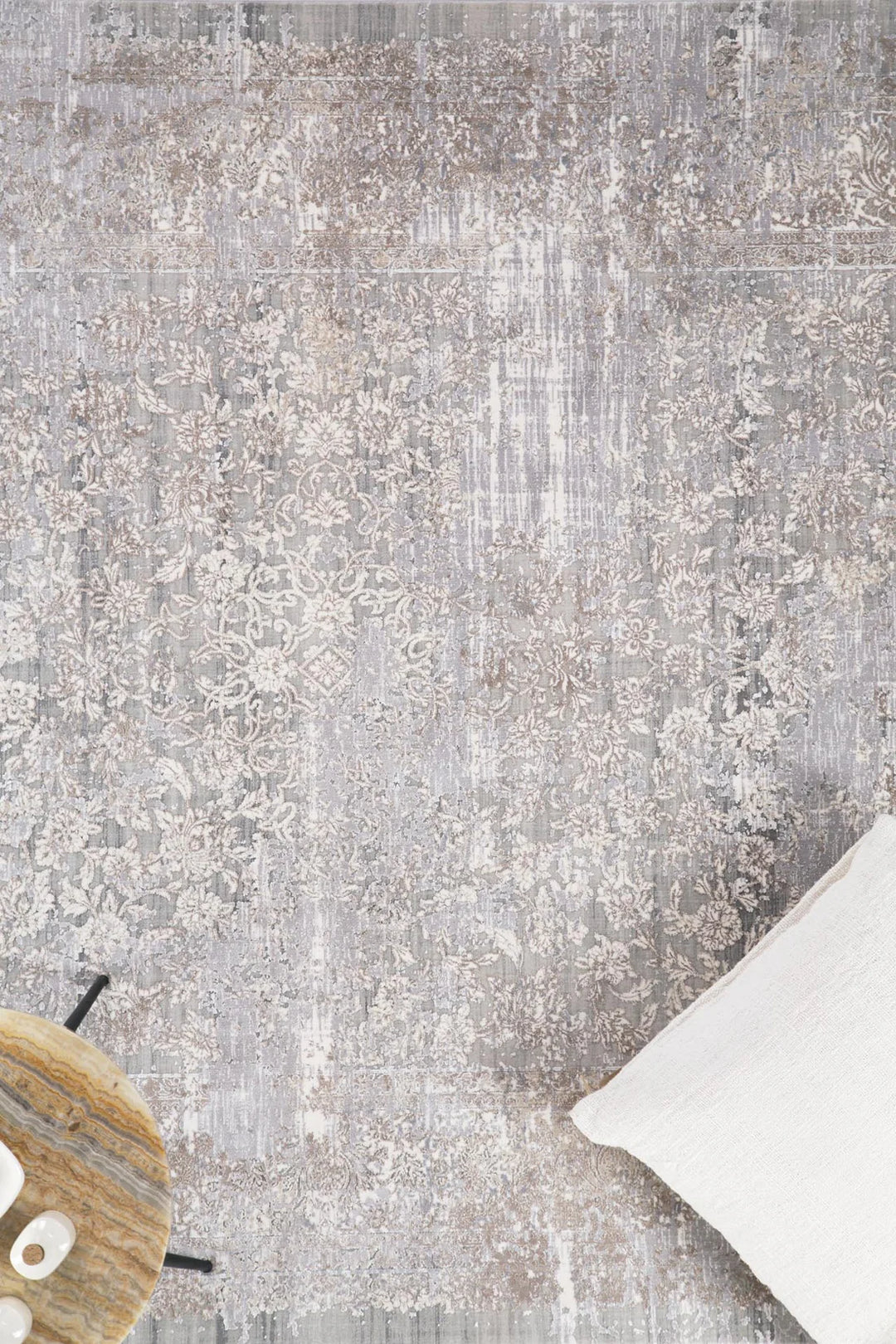 Vintage Χαλί Γκρι-Μπεζ Bamboo Silk Royal Carpet 240X350 (5987A1)