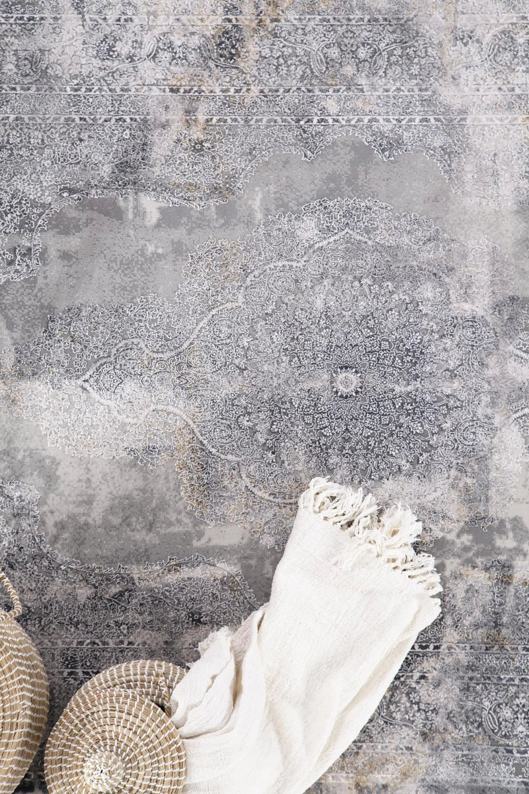 Vintage Χαλί Ανθρακί Bamboo Silk Royal Carpet 200X300 (5988C)