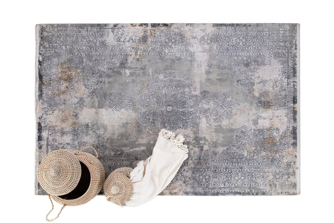 Vintage Χαλί Ανθρακί Bamboo Silk Royal Carpet 200X300 (5988C)