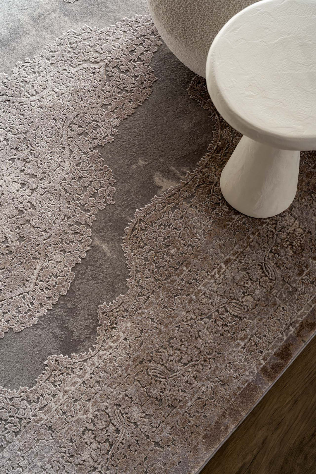 Vintage Χαλί Γκρι-Μπεζ Bamboo Silk Royal Carpet 200X300 (5988D)