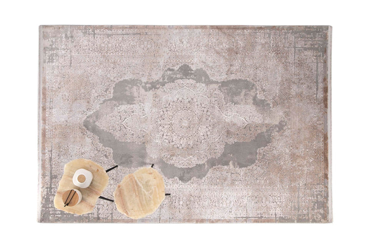 Vintage Χαλί Γκρι-Μπεζ Bamboo Silk Royal Carpet 200X300 (5988D)