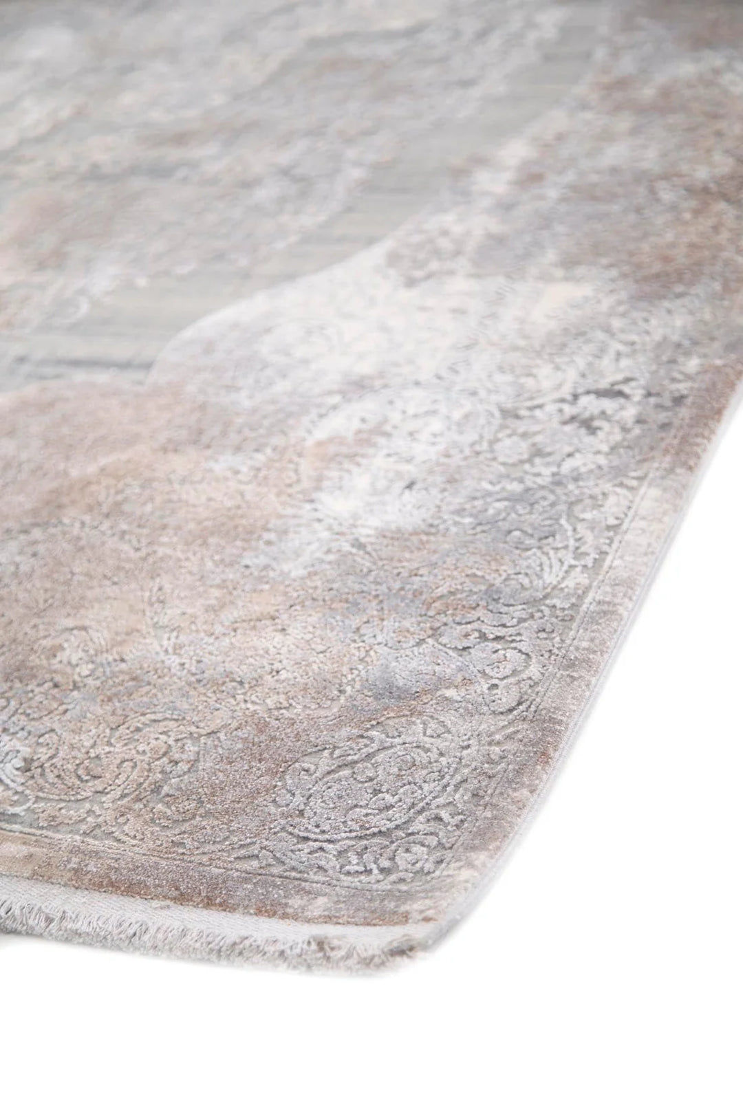 Vintage Χαλί Γκρι-Μπεζ Bamboo Silk Royal Carpet 100X160 (6864A)