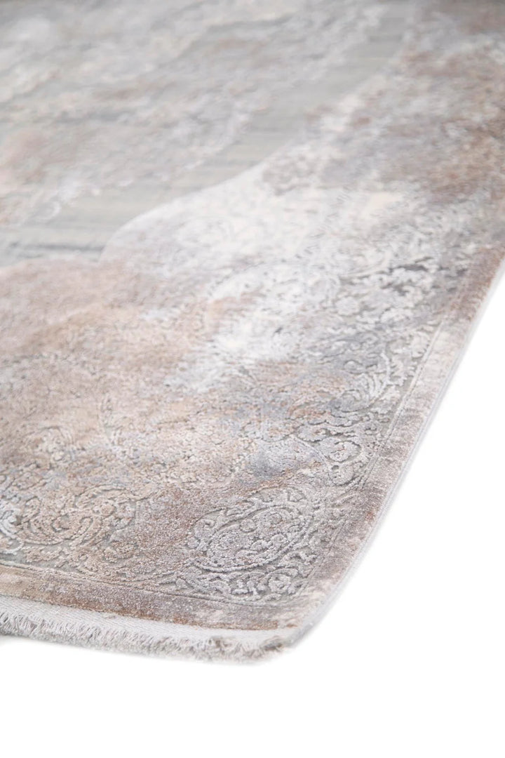 Vintage Χαλί Γκρι-Μπεζ Bamboo Silk Royal Carpet 100X160 (6864A)