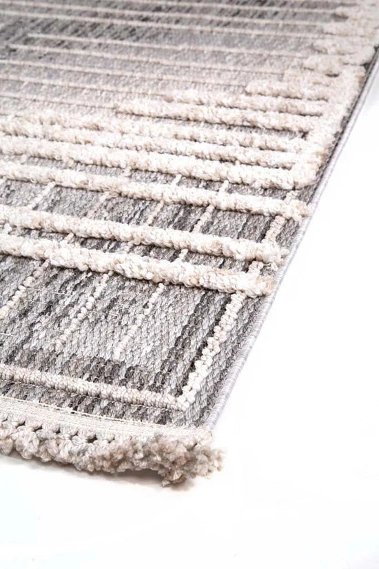 Μοντέρνο Χαλί Γκρι/Λευκό Valencia 1.40X2.00 Royal Carpet (B51)