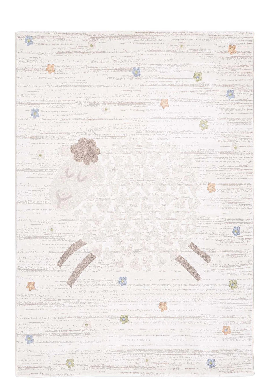 Παιδικό Χαλί Εκρού Με Σχέδιο Πρόβατο Lora Kids Royal Carpet 160X230cm