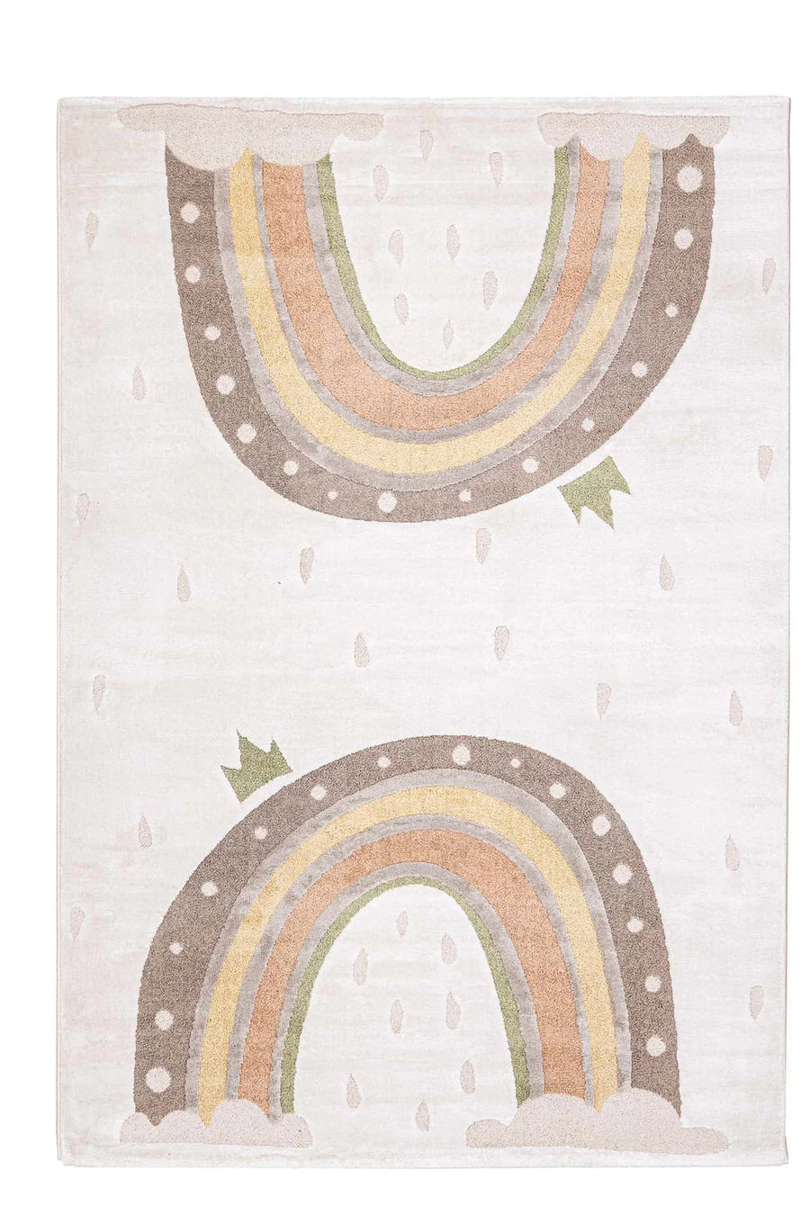 Παιδικό Χαλί Εκρού Με Ουράνιο Τόξο Lora Kids Royal Carpet 160X230cm