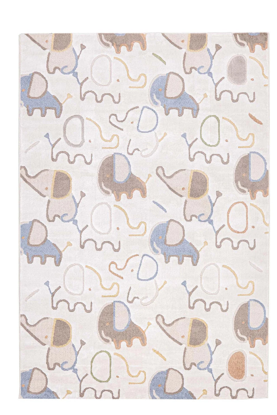 Παιδικό Χαλί Εκρού Με Ελέφαντες Lora Kids Royal Carpet 200X290cm