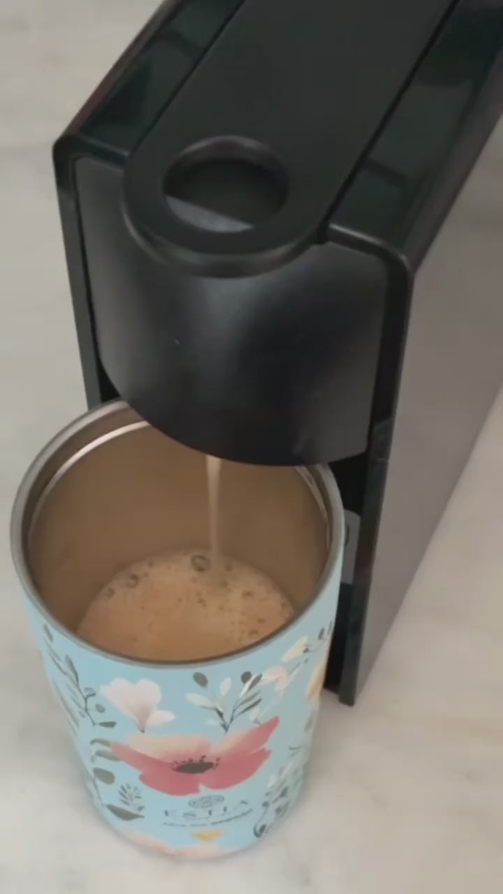 Estia Ποτήρι Θερμός Save The Aegean 350ml Γαλάζιο Με Φλοράλ Σχέδιο Sky Garden Travel Mug