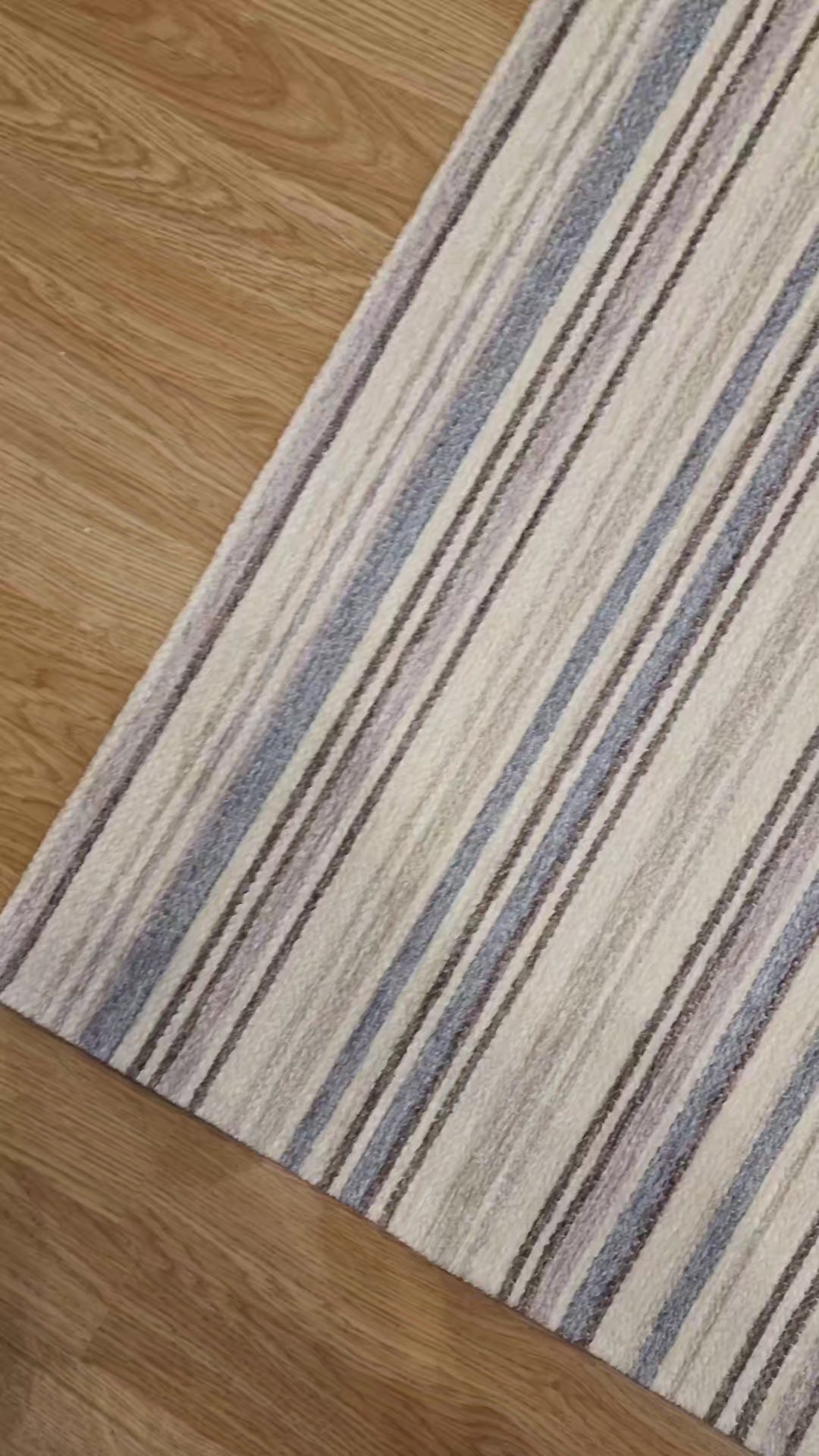 Χαλί Αντιολισθητικό Ριγέ Εκρού-Γαλάζιο Laos Royal Carpet 0.75Χ1.60